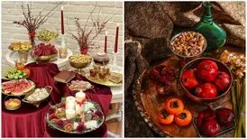 سفره شب یلدا ۱۴۰۴؛ تزییناتی که در این سال ترند می‌شود