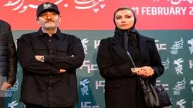 مهران غفوریان و محیا دهقانی در روز اول جشنواره فیلم فجر
