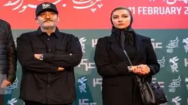 مهران غفوریان و محیا دهقانی در روز اول جشنواره فیلم فجر
