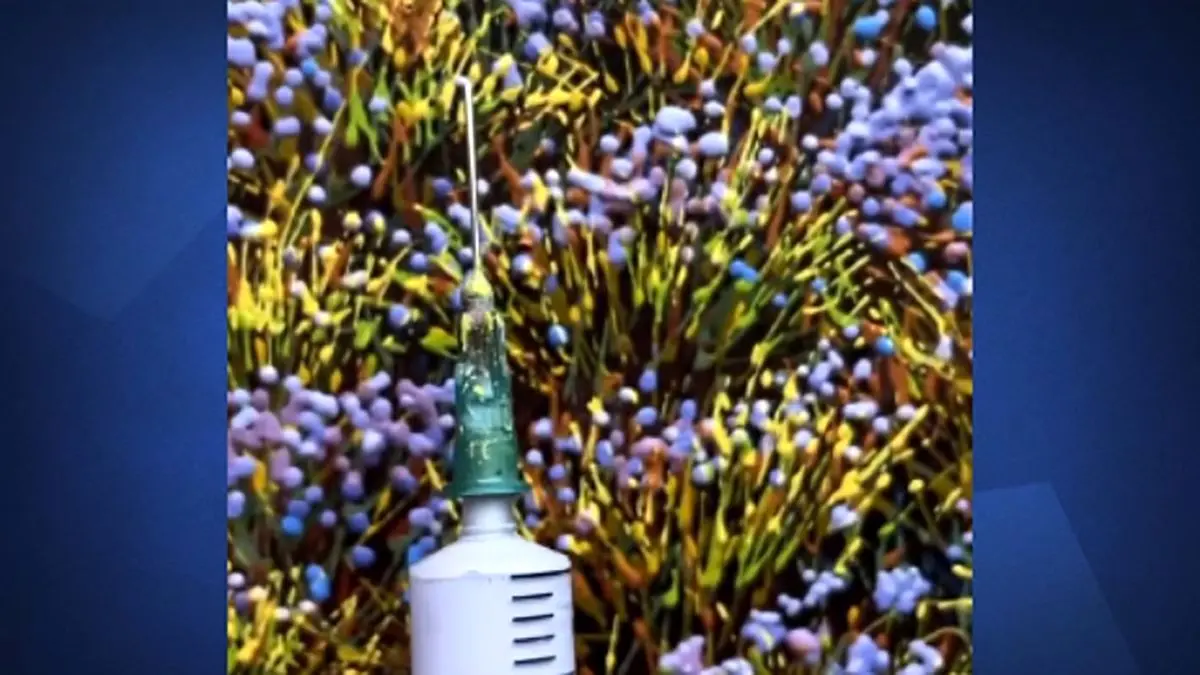 خلق تابلوهای خیره کننده با کمک سرنگ
