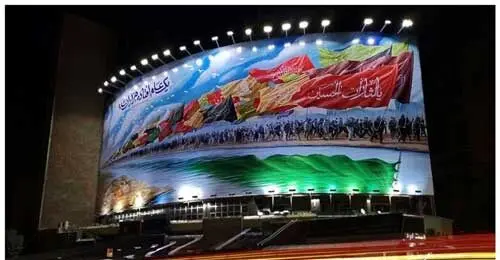 رونمایی از دیوارنگاره جدید میدان ولیعصر