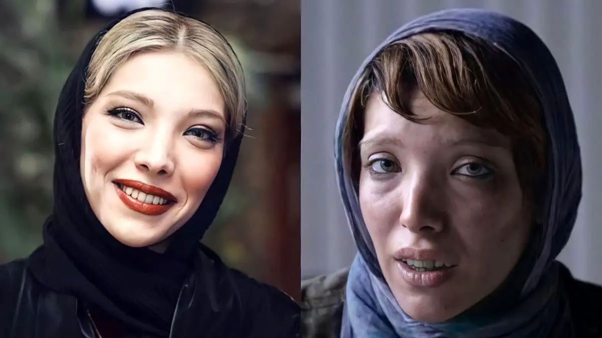 تفاوت چهره حیرت‌انگیز صدف اسپهبدی بدون گریم فیلم معروف
