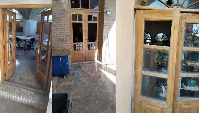 آسیب به ۲ دانشکده تاریخی دانشگاه هنر اصفهان بر اثر موج انفجار
