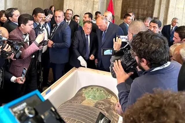آمریکا «تابوت سبز» غارت‌شده را به مصر پس داد
