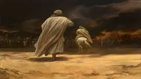 وداع با حضرت علی‌اکبر (ع) موضوع نقاشی جدید حسن روح‌الامین
