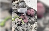 دلنوشته جناب‌خان برای صاحب عروسک مانده در آوار؛ دردت به جون مُو باشه