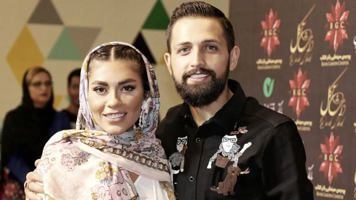 حضور محسن افشانی و همسرش در حسینیه ارشاد