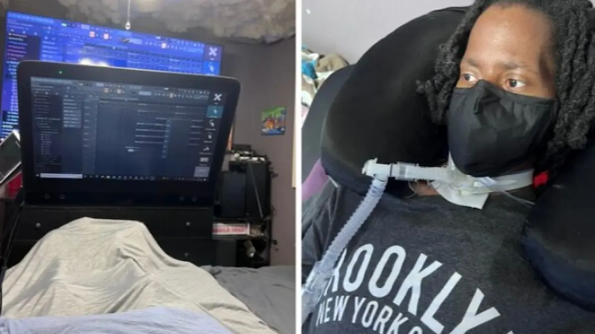 بیماری که با چشم خود موسیقی می سازد
