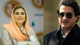 ببینید | وقتی همایون شجریان به سحردولتشاهی دسته گل هدیه می‌دهد