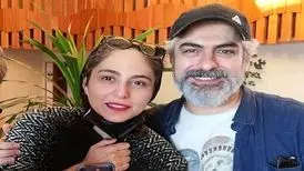 عکس یادگاری مهدی پاکدل و رعنا آزادی‌ور در جشنواره فجر
