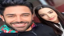 فیلم منتشر شده از رضا گلزار و همسرش در فرودگاه