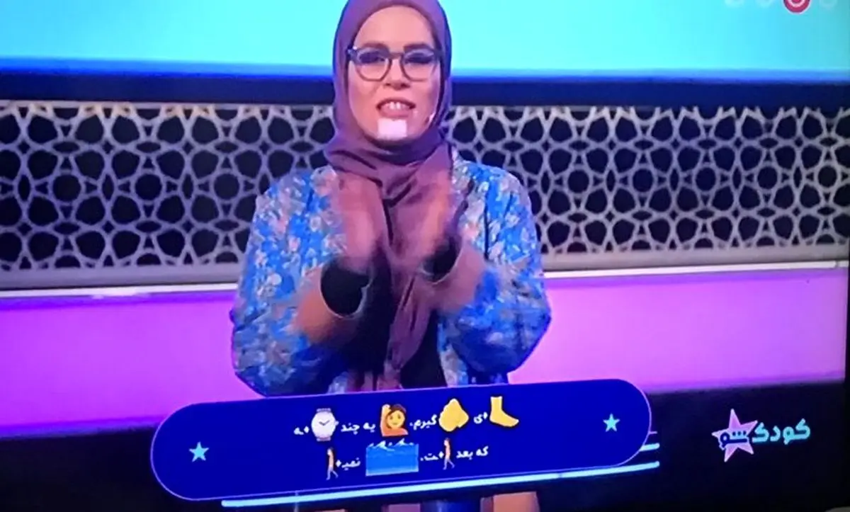 چانه زحمی و پانسمان شده ملیکا شریفی نیا روی آنتن تلویزیون
