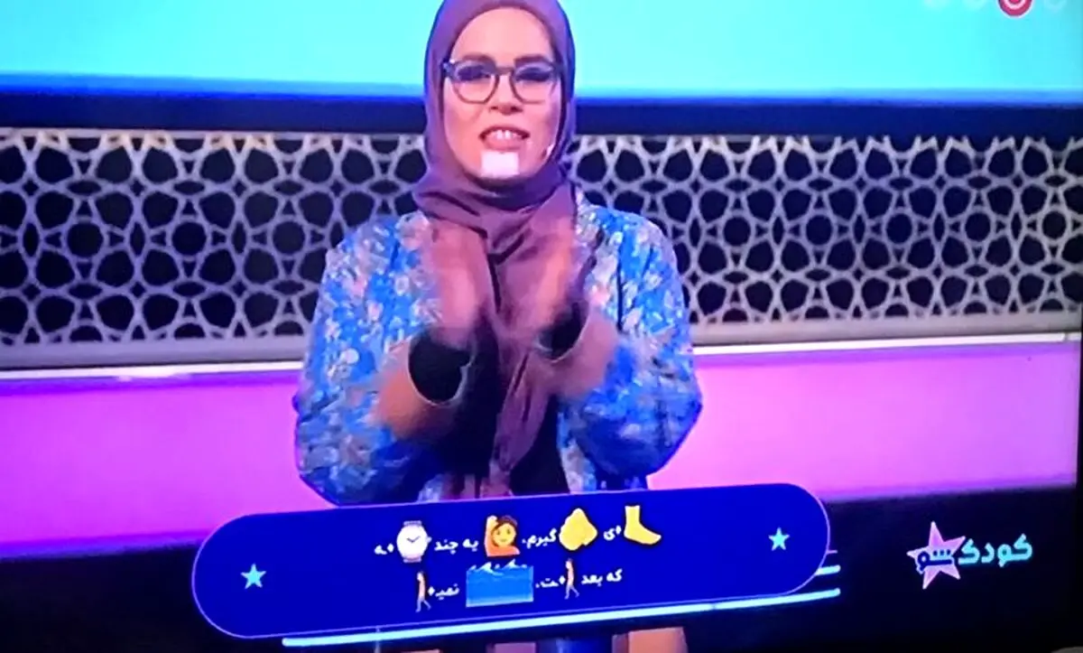 چانه زحمی و پانسمان شده ملیکا شریفی نیا روی آنتن تلویزیون
