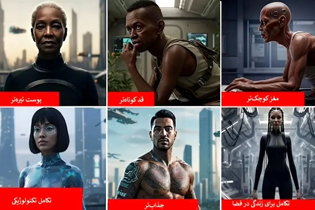 پیش‌بینی تغییرات ظاهری انسان‌ها در هزار سال آینده به کمک هوش مصنوعی/عکس