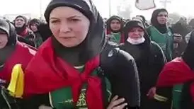  زنان آمریکایی که در اربعین، عشق را به نمایش گذاشته اند/ ویدئو