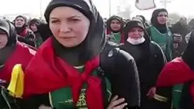  زنان آمریکایی که در اربعین، عشق را به نمایش گذاشته اند/ ویدئو