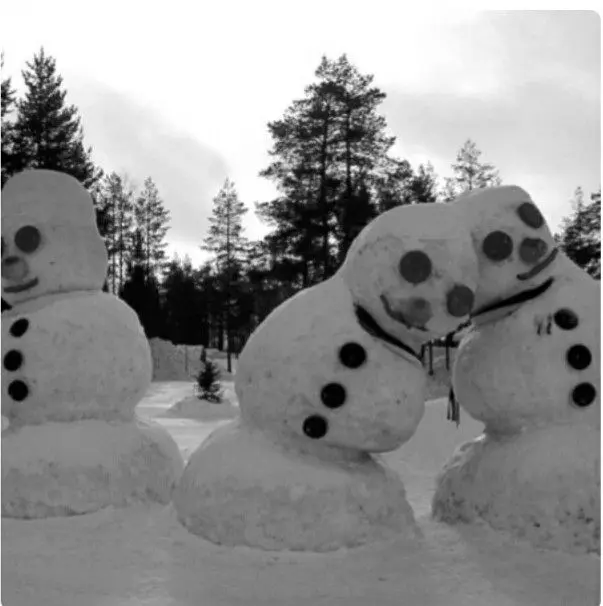 برف‌های قدیم آن چنان بود که میان انبوهی از سپیدی برف گم می‌شدیم