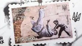 تقدیر اوکراینی‌ها از نقاش ناشناس با شیوه‌ای متفاوت

