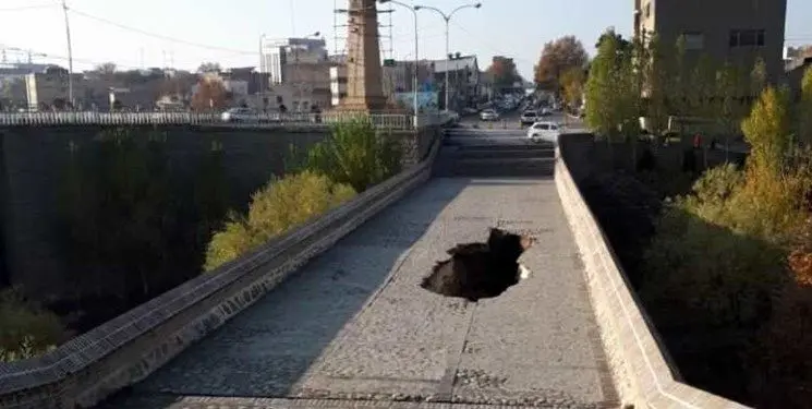 پل تاریخی خاتون کرج ریزش کرد + تصاویر و پیامدهای خطرناک آن