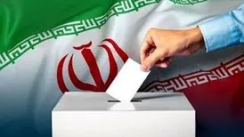 حضور آنژل عرب شیبانی پای صندوق رای در حسینیه ارشاد