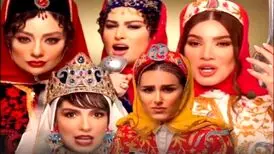 پشت صحنه کلیپ نوروزی بازیگران زن ایرانی / میکاپ سنگین مریم مومن و یکتا ناصر / فیلم
