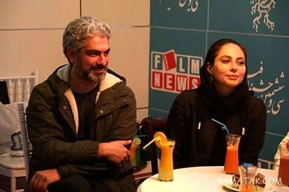 عکسی از مهدی پاکدل و همسرش رعنا آزادی در کافه وریا غفوری