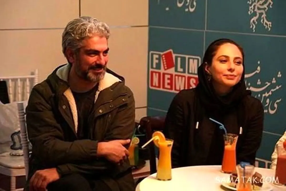 عکسی از مهدی پاکدل و همسرش رعنا آزادی در کافه وریا غفوری