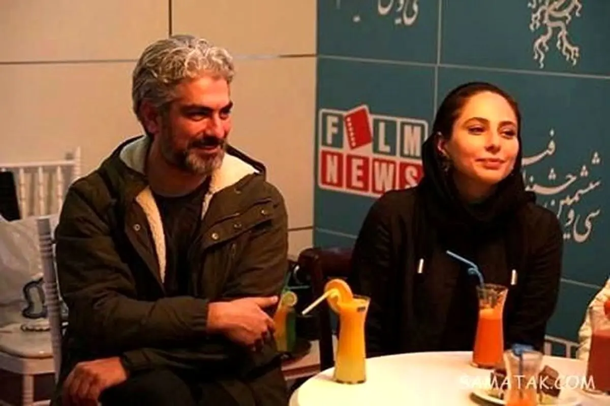 عکسی از مهدی پاکدل و همسرش رعنا آزادی در کافه وریا غفوری