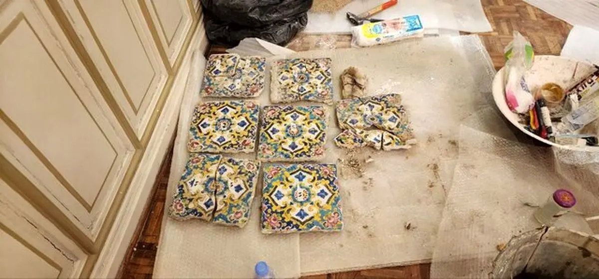 کشف کاشی‌های گمشده کاخ گلستان
