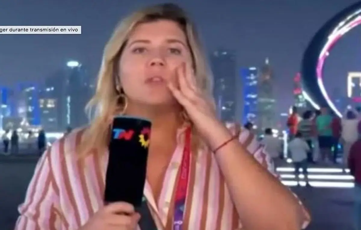 دزدی از روزنامه نگار آرژانتینی در جریان اجرای زنده در قطر
