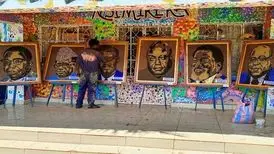 خلق پرتره سیاسیون با پلاستیک مذاب!
