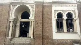 آسیب به ساختمان پژوهشکده هنر در حمله جنگنده‌های دشمن