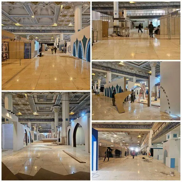 آماده‌سازی نمایشگاه قرآن کریم
