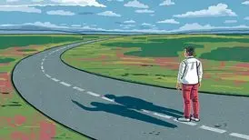 دختری که پس از مرگ پدرش دائما می‌دود
